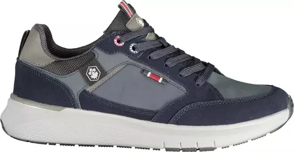 Blue Polyurethane Men Sneaker