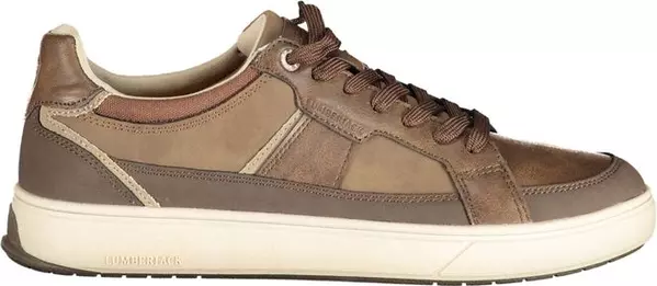Brown Polyurethane Men Sneaker