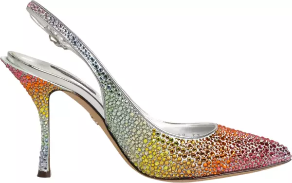 Multicolor Sequin Slingback Pumps Shoes