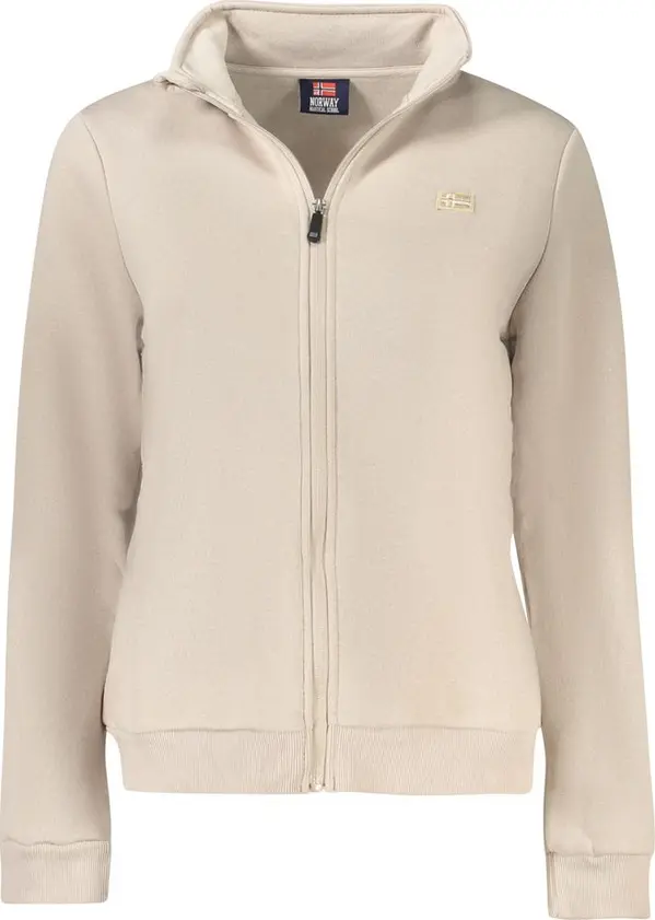 Beige Cotton Women Sweatshirt