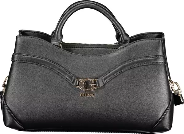 Black Polyurethane Women's Handbag
