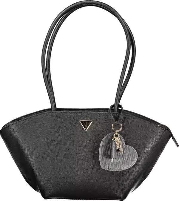 Black Polyurethane Women's Handbag