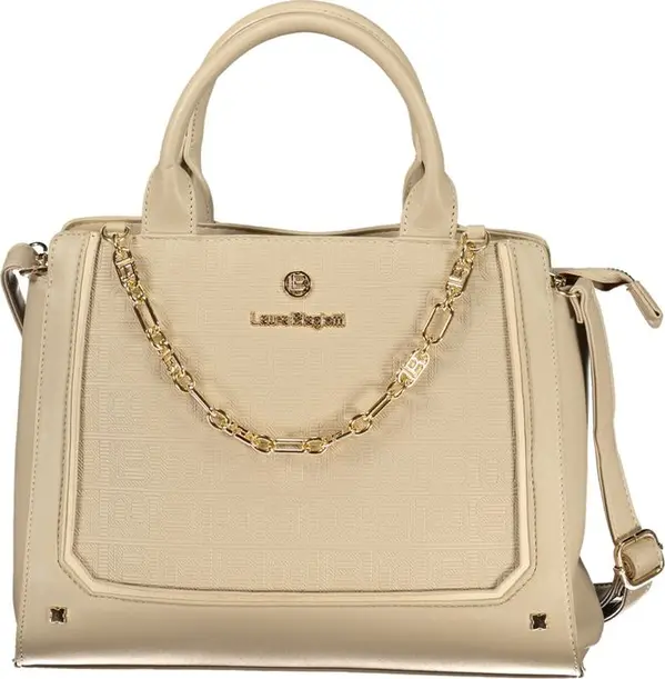 Beige PVC Women Handbag