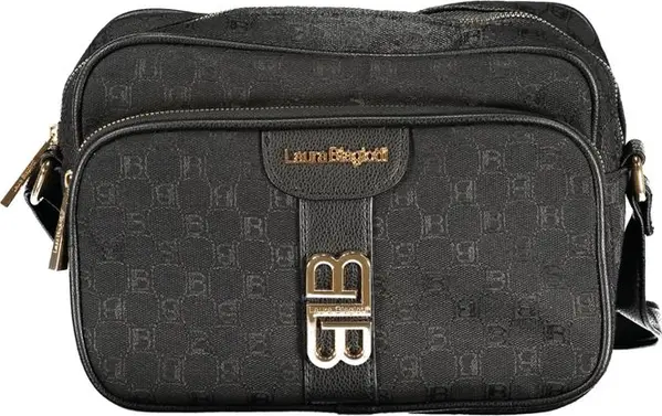 Black Polyester Women Handbag