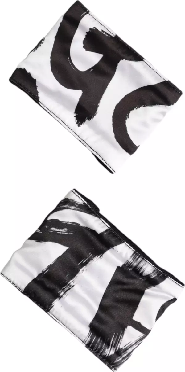 Black White DG Logo Silk 1 Pair Wristband