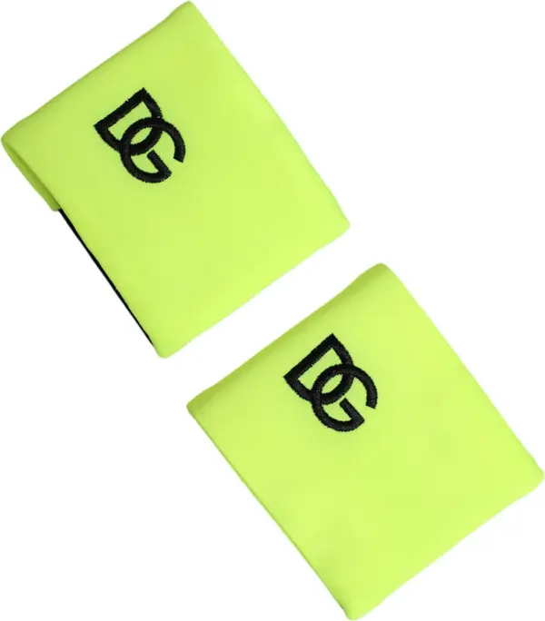 Yellow Green DG Logo Polyester 1 Pair  Wristband