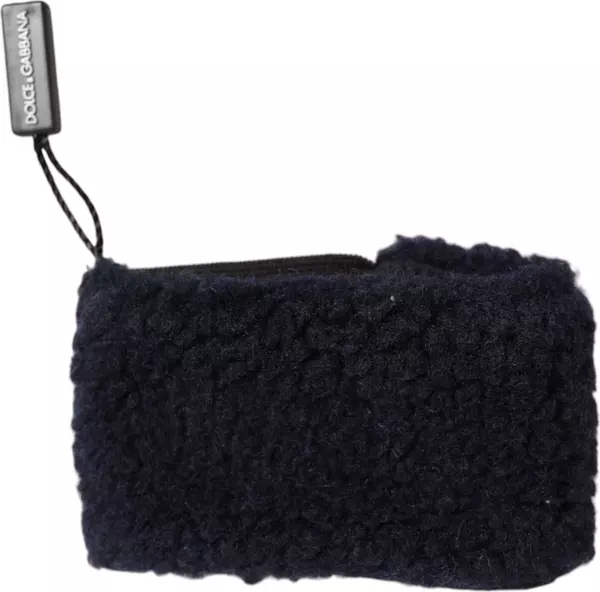 Black Wool Knitted Sweatbands Men Wristband