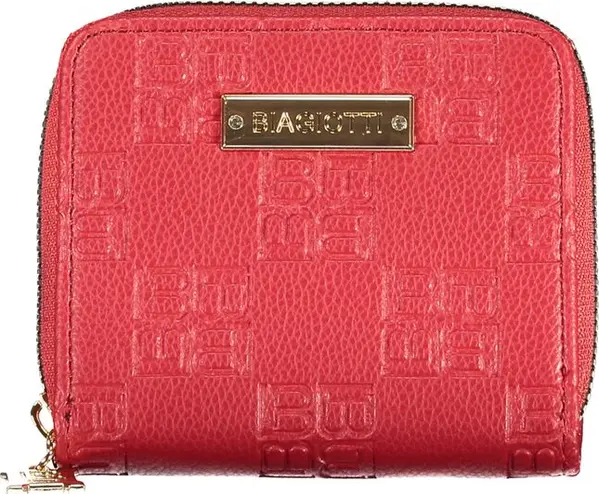 Red Polyurethane Women Wallet