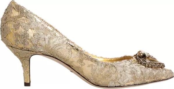 Gold Taormina Lace DEVOTION Pumps Shoes