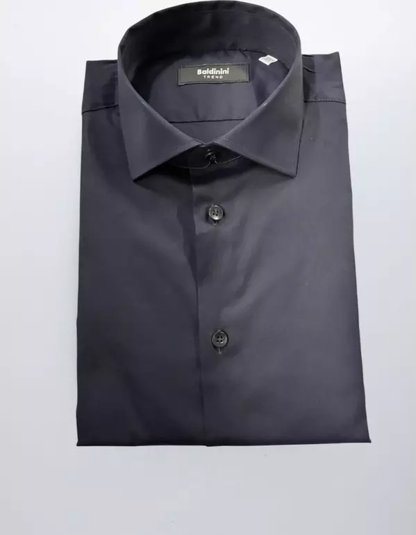 Black Cotton Men's Shirt