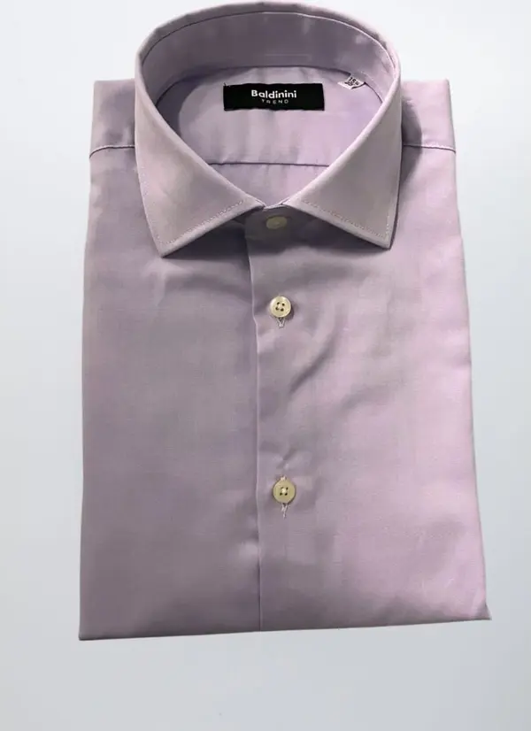 Purple Cotton Men Shirt