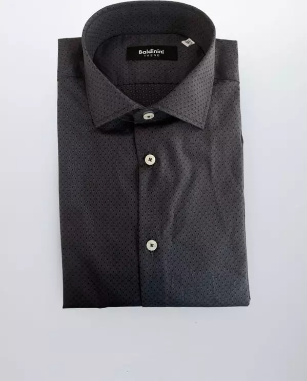 Gray Cotton Men Shirt