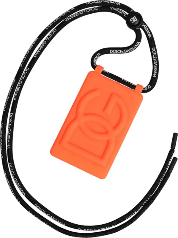 Holder Neon Orange Rubber DG Embossed Adjustable Badge