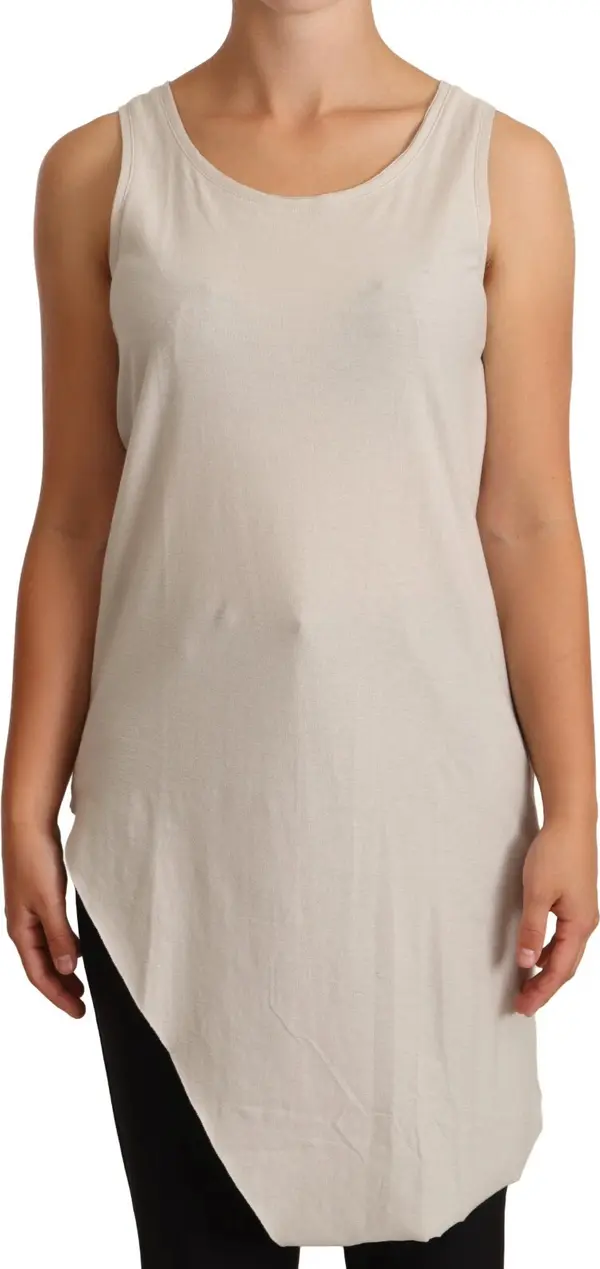 Light Gray 100% Cotton Sleeveless Razor Back Tank Top