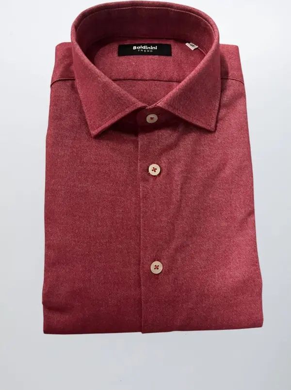Red Cotton Men's Shirt