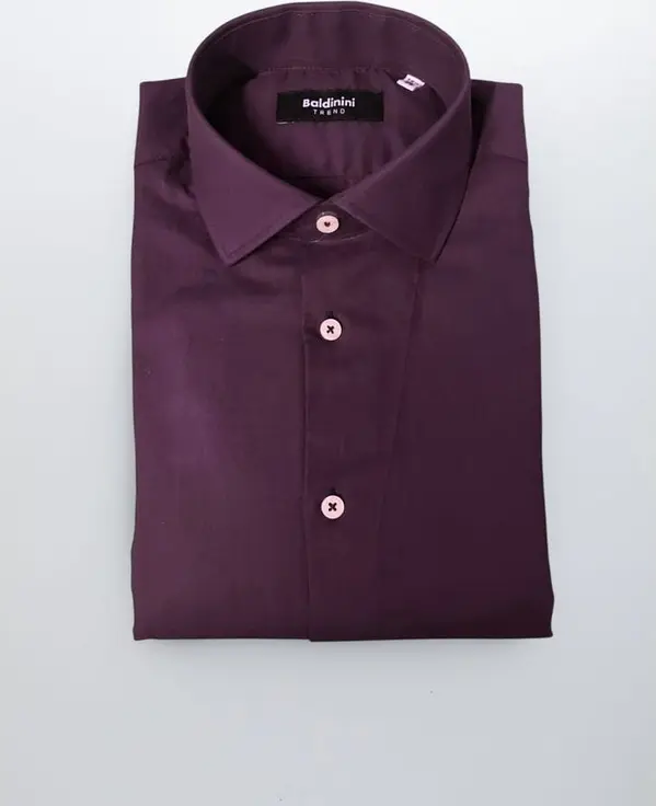 Purple Cotton Men Shirt