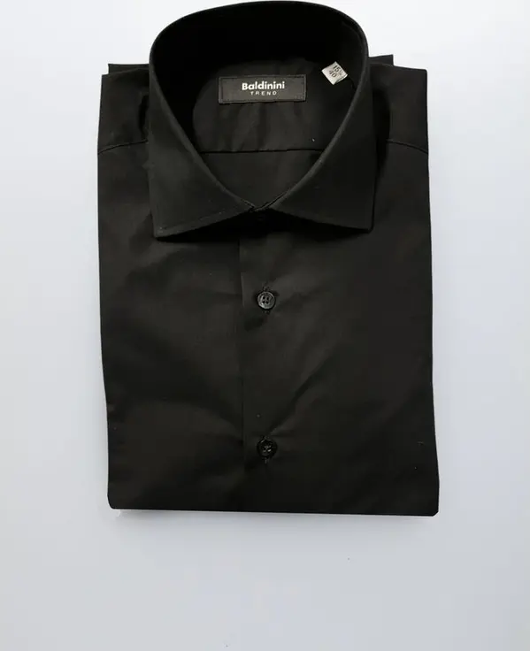 Black Cotton Men's Shirt