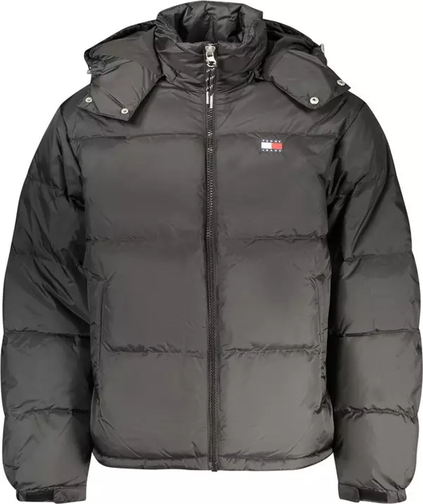 Black Polyester Men's Jacket