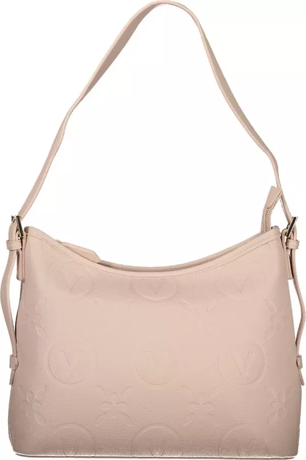 Rosa Poliuretano Donna Bag with Adjustable and Removable Strap