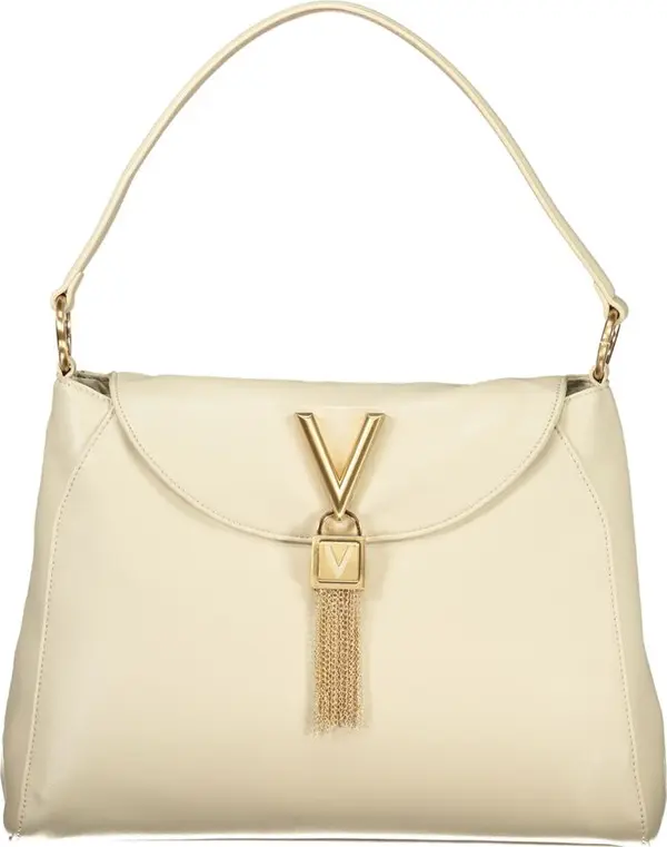 Beige Polyurethane Women's Bag