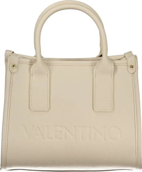 Beige Polyurethane Women's Bag