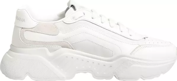 White Leather Daymaster Low Top Sneakers Shoes