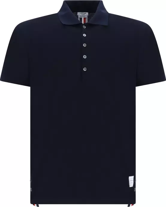 Blue Cotton Polo Shirt