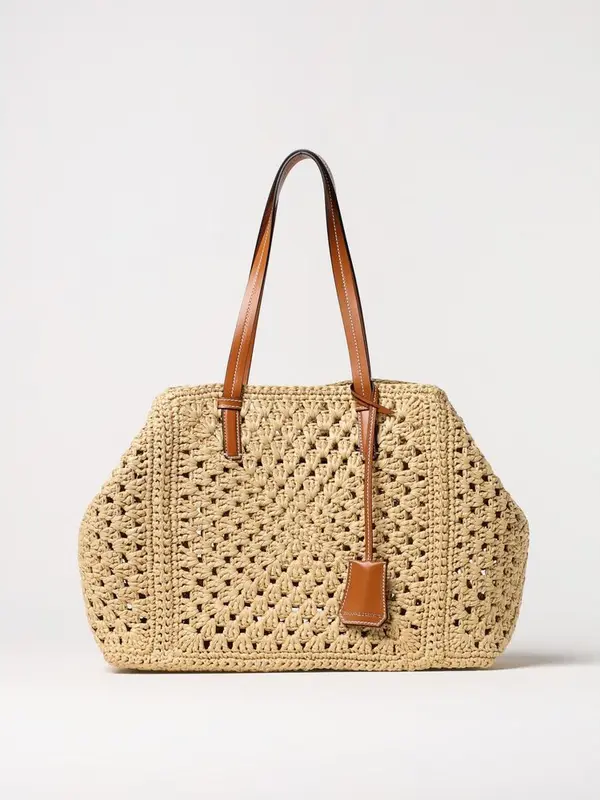 Beige Leather Handbag