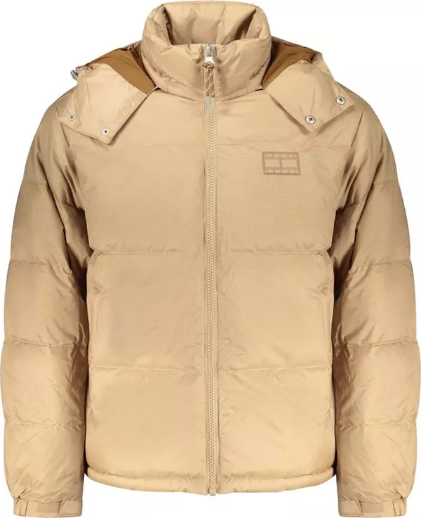 Beige Polyester Mens Jacket