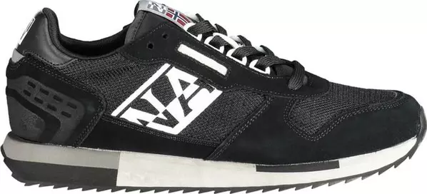 Black Leather Men Sneaker