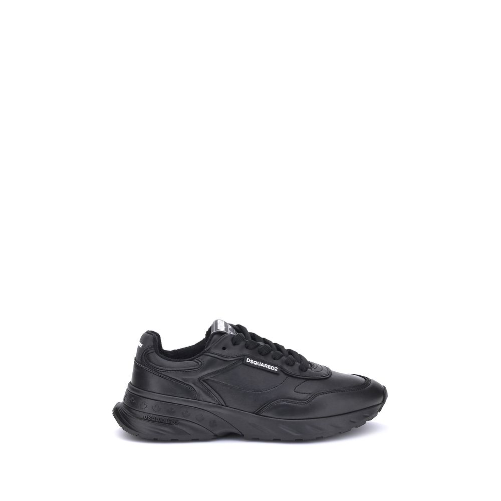Black Calf Leather Bos Taurus Athletic Sneakers (Copy)