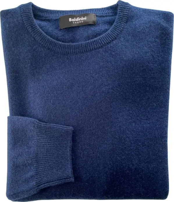 Blue Cashmere Men Sweater