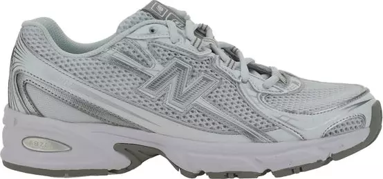 White Polyurethane Athletic Sneakers