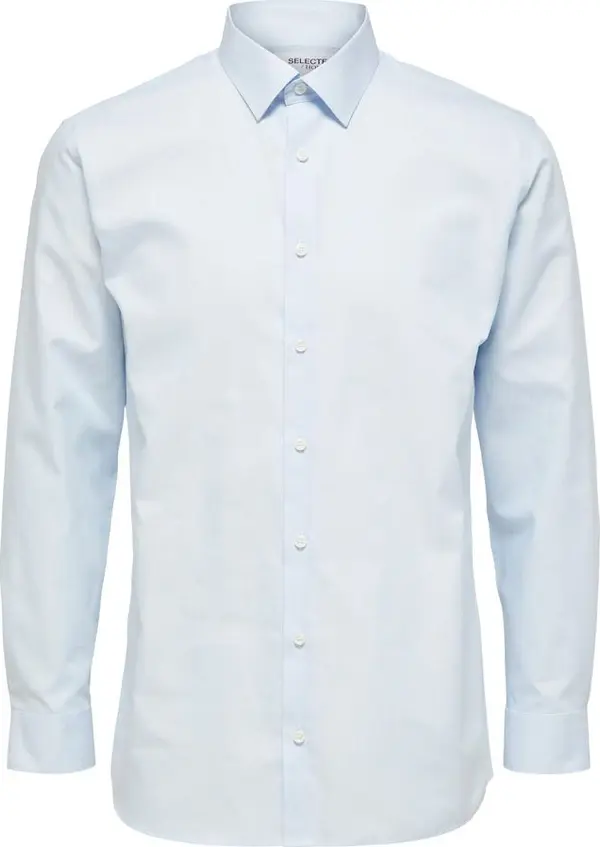 Blue Cotton Dress Shirt