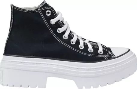 Black Fabric Chunky Sneakers