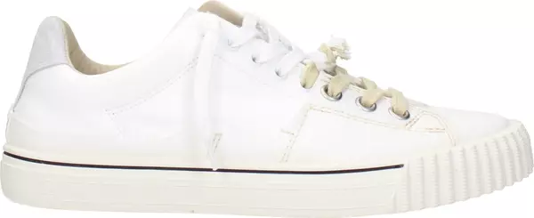 White Leather Low Top Sneakers