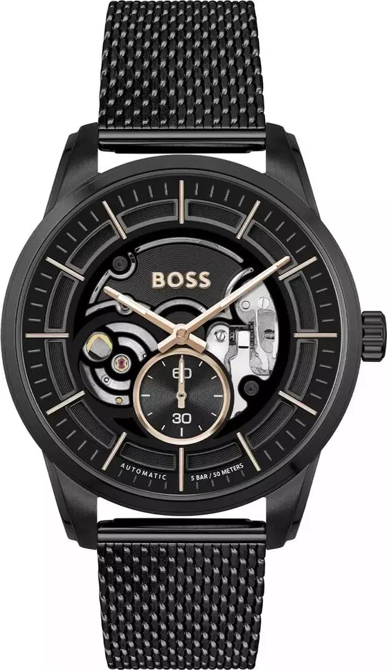 Black Stainless Steel Dress Watch
