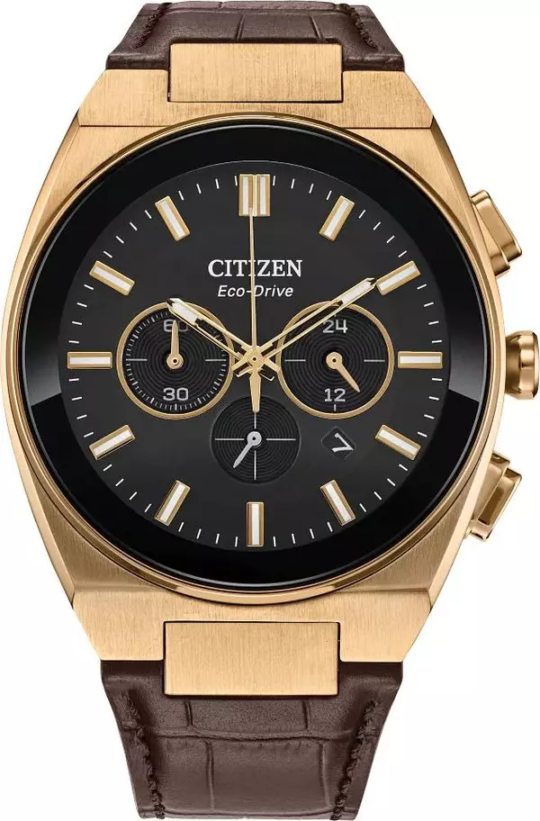 Brown Leather Dress Watch