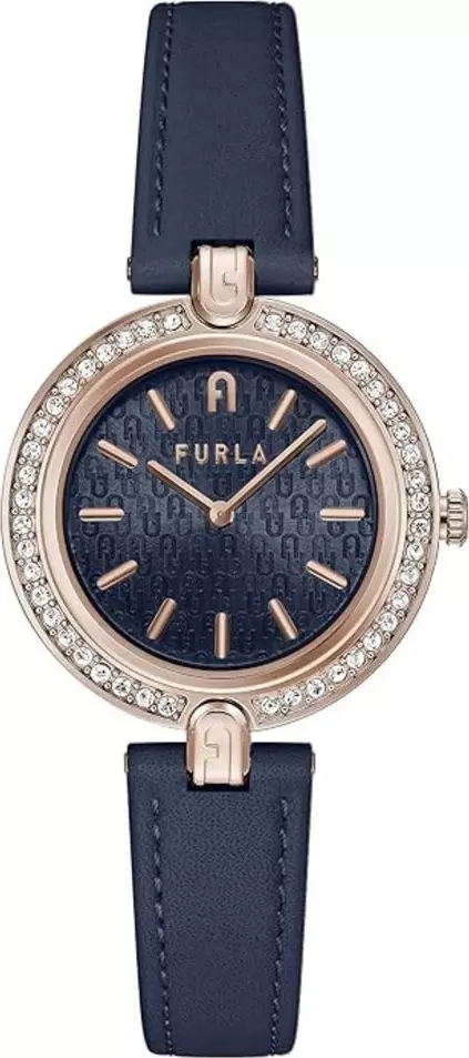 Blue Leather Dress Watch