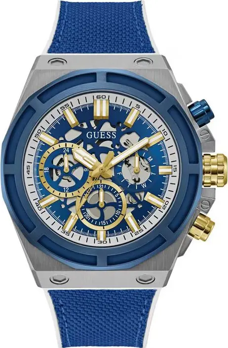 Blue Synthetic Dress Watch