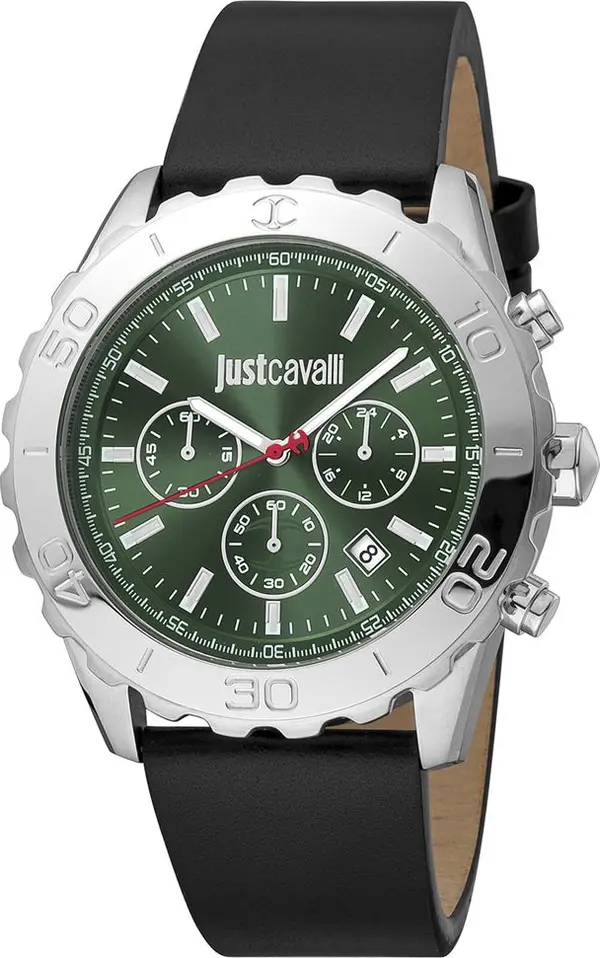 Black Leather Bracelet Watch