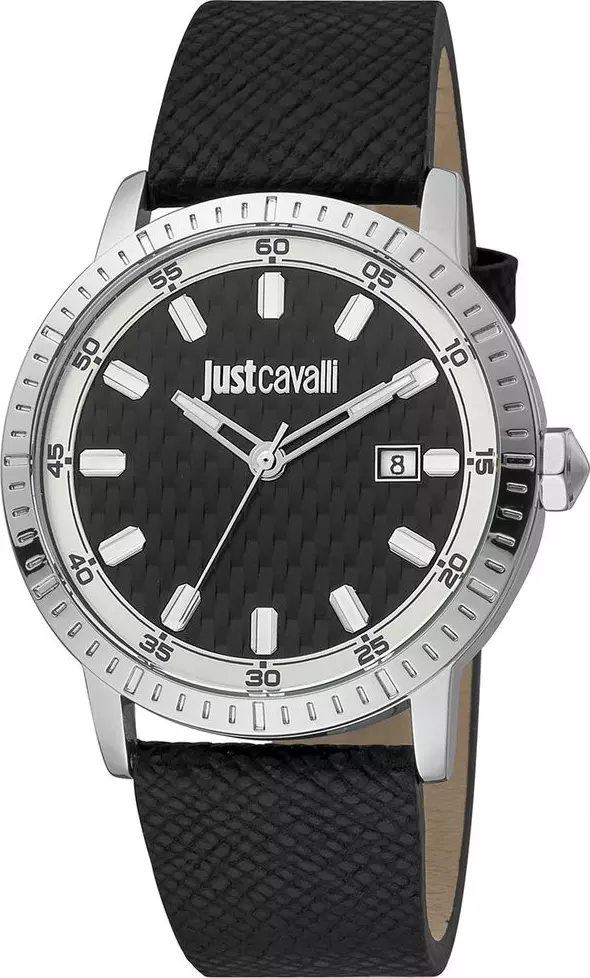 Black Leather Dress Watch