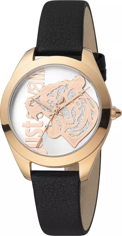 Black Leather Dress Watch