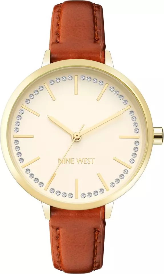 Brown Leather Dress Watch