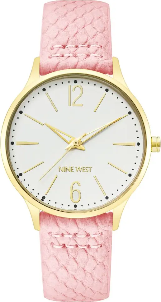 Multicolor Leather Dress Watch