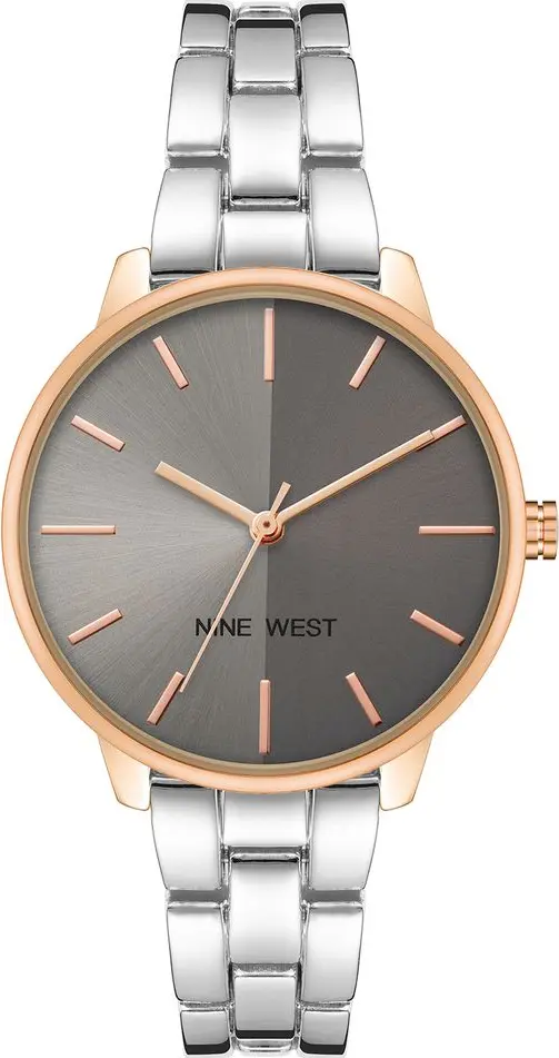 Gray Metal Dress Watch