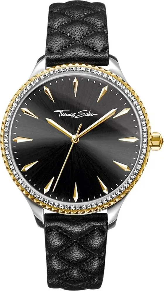 Black Leather Dress Watch