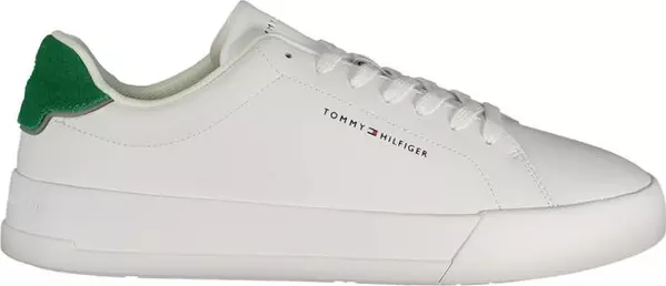 White Polyurethane Men Sneaker