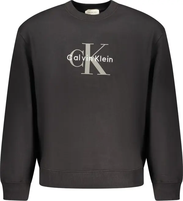 Black Cotton Men's Sweatshirt