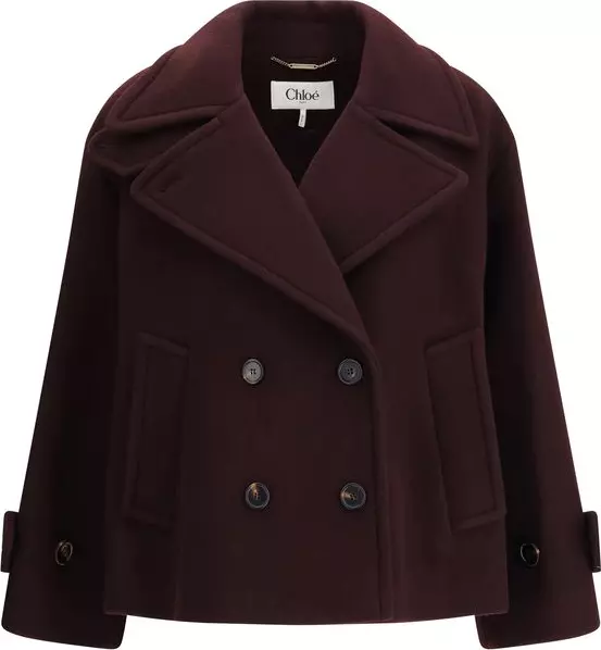 Bordeaux Fleece Wool Coat